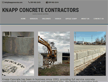 Tablet Screenshot of knappconcrete.com